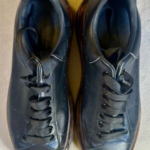 Alexander McQueen-look Men's Black Platform Sneakers